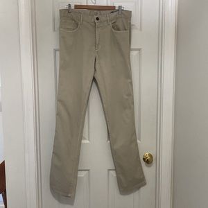 Men’s Faherty Comfort Twill 5-Pocket 2.0 Pants Tan, size 32